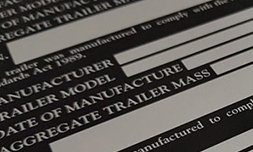 Serial metal nameplate example